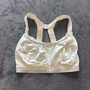 Shock Absorber Ultimate Run Bra White Grey High Impact Sports Bra B5044 38E US